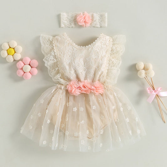Vestido mameluco con diadema