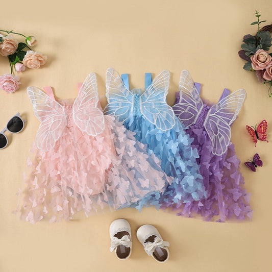 Vestido Infantil Asa Mariposas