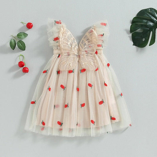 Vestido de tul Vestido con alas de mariposa y piña