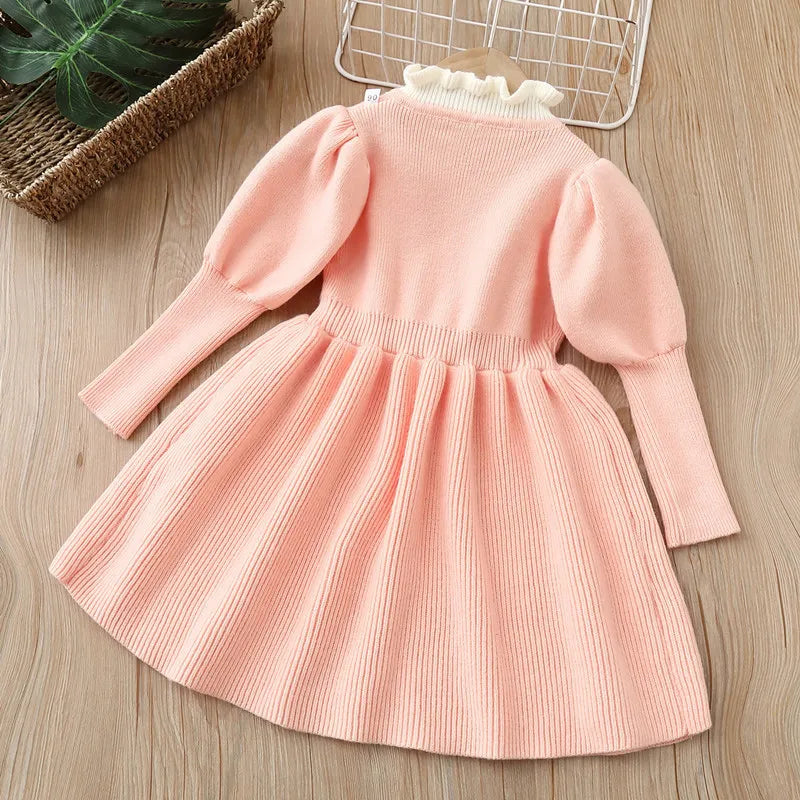 Vestidos de princesa de manga larga con lazo.
