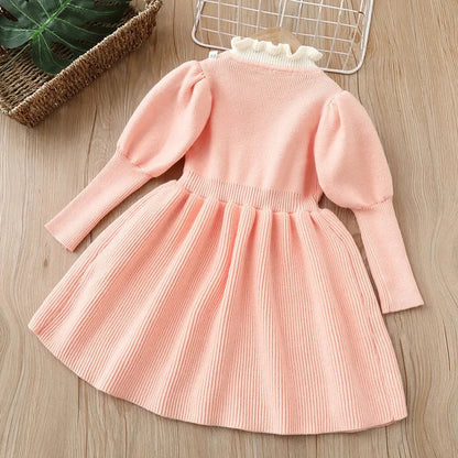 Vestidos de princesa de manga larga con lazo.