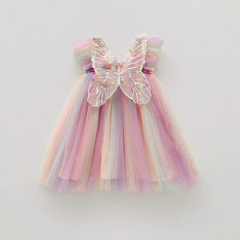 Colores del vestido de tul con alas de mariposa