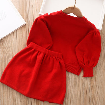 Conjunto Infantil Con Falda - Lazo