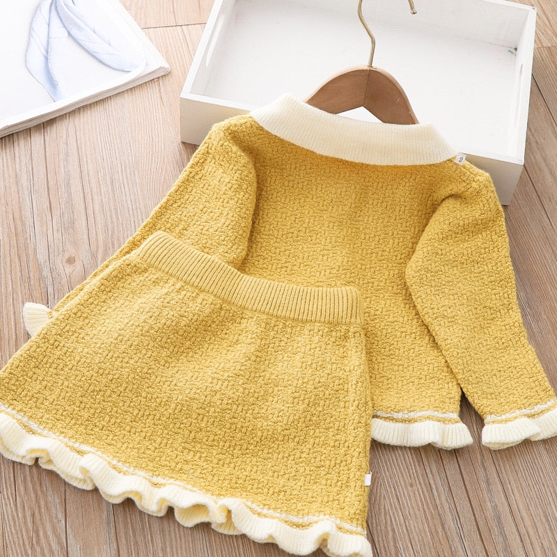 Conjunto Infantil 2 Piezas Falda + Cárdigan