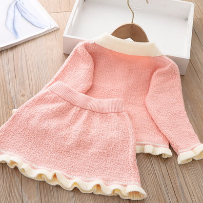 Conjunto Infantil 2 Piezas Falda + Cárdigan