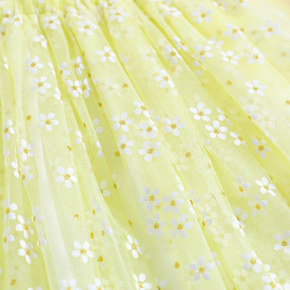 Vestido Infantil Tul Flores