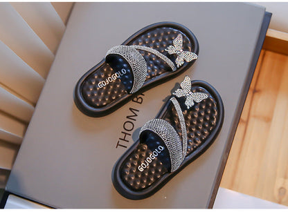 Sandalia Infantil Mariposa Strass