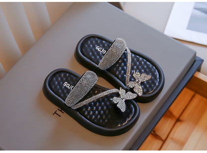 Sandalia Infantil Mariposa Strass