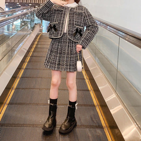 Conjunto Lazo Tweed Infantil