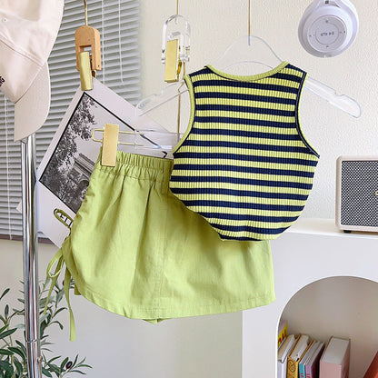 Conjunto Infantil Rayas Verdes
