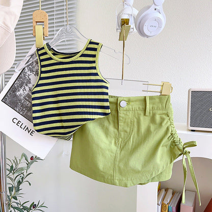 Conjunto Infantil Rayas Verdes