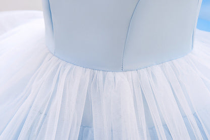 Vestido Infantil Tul Volantes y Lazo