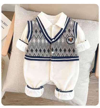 Mono de punto para hombre y niño