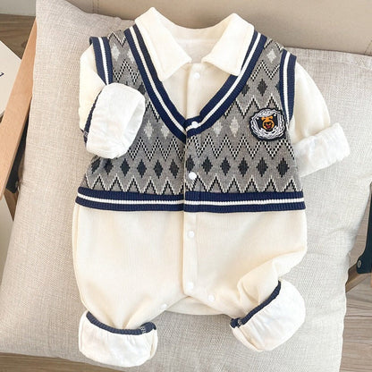 Mono de punto para hombre y niño