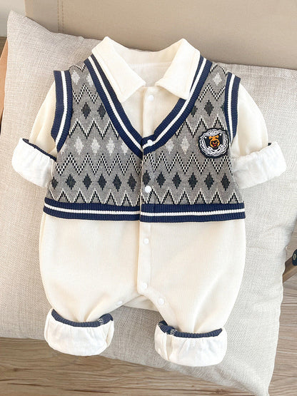 Mono de punto para hombre y niño