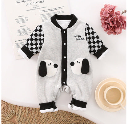 Mono para cachorro a cuadros para niños