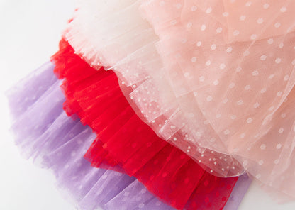 Vestido Infantil Tul Poá