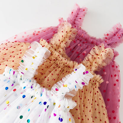 Vestido Poá Alcinha Infantil