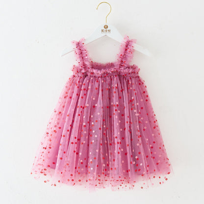 Vestido Poá Alcinha Infantil