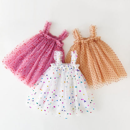 Vestido Poá Alcinha Infantil