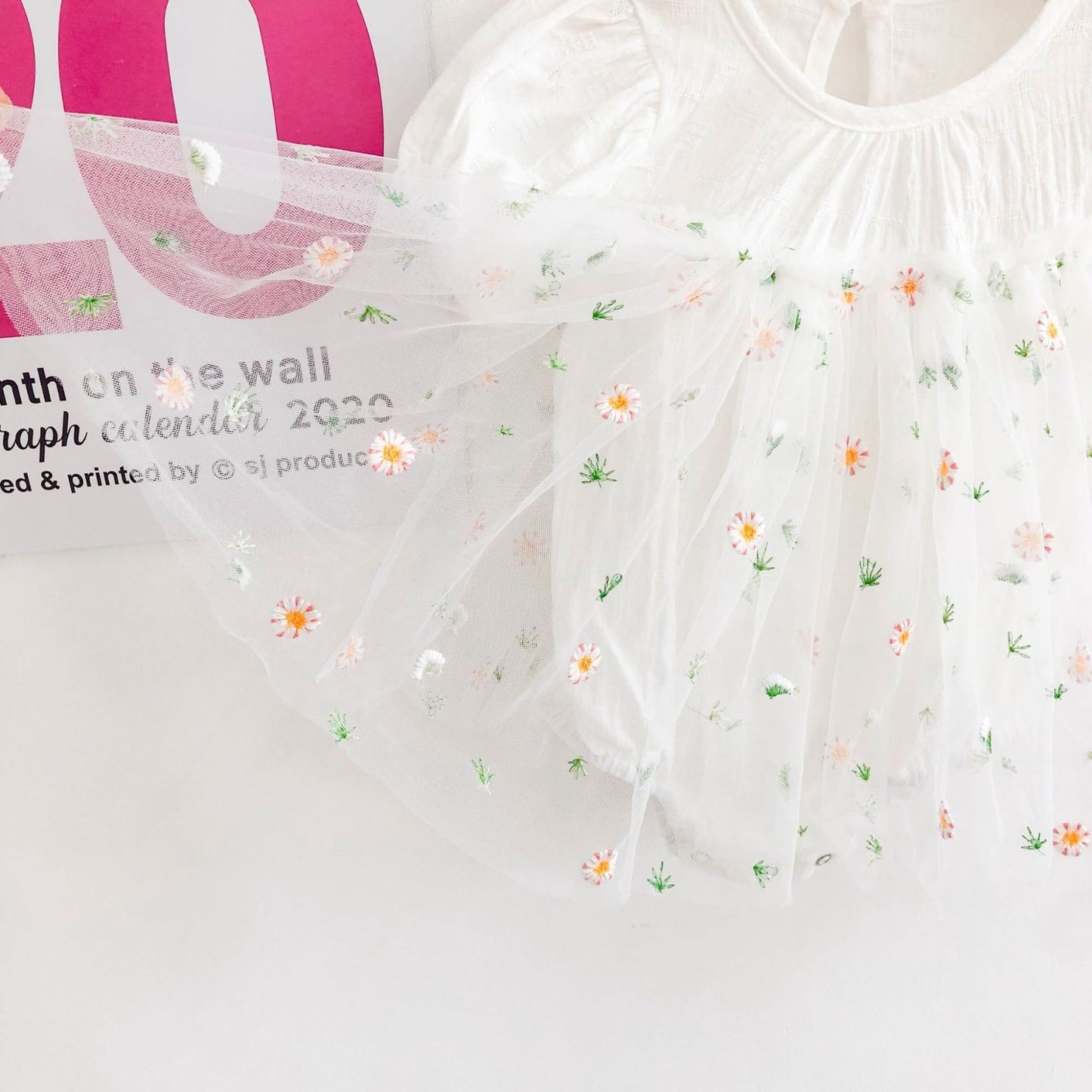 Body Infantil Tul Floral + Lazo
