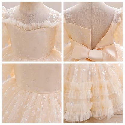 Vestido de fiesta con lazo para niños