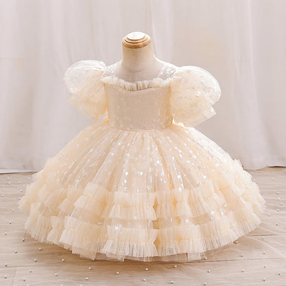 Vestido de fiesta con lazo para niños