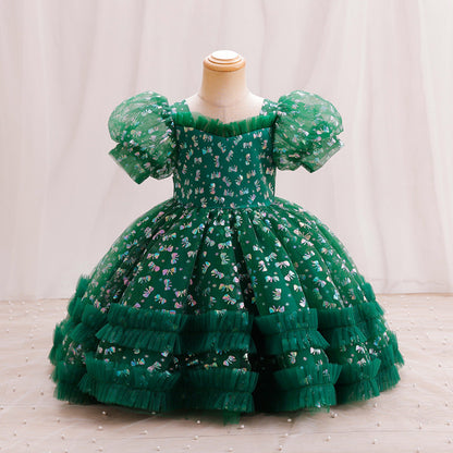 Vestido de fiesta con lazo para niños