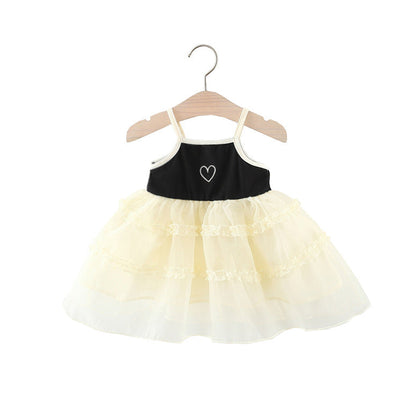 Vestido Infantil Tul Corazoncitos