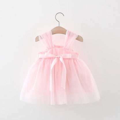 Vestido Infantil Flores y Tul