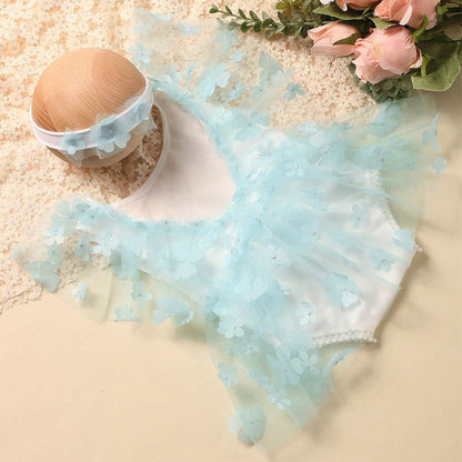 Body infantil de tul floral