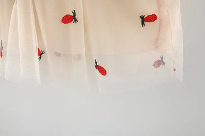 Vestido infantil encaje perlas