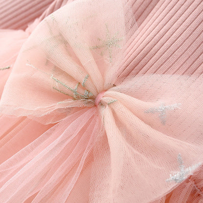 Vestido Infantil de Tul y Encaje