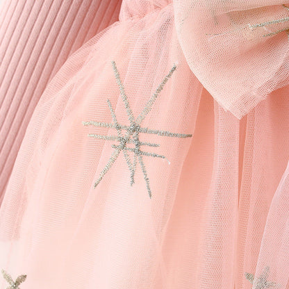 Vestido Infantil de Tul y Encaje