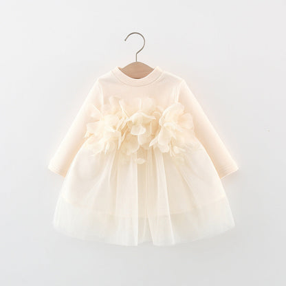 Vestido floral de tul infantil