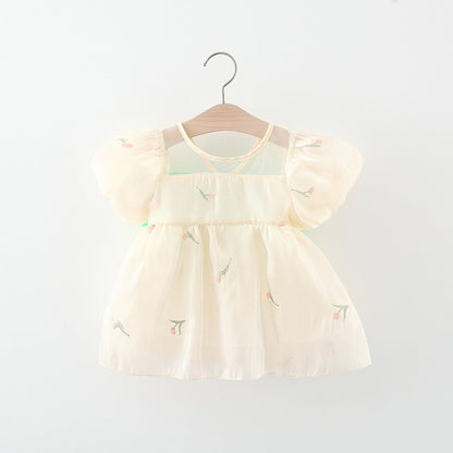 Vestido Infantil Florzinhas Asinha