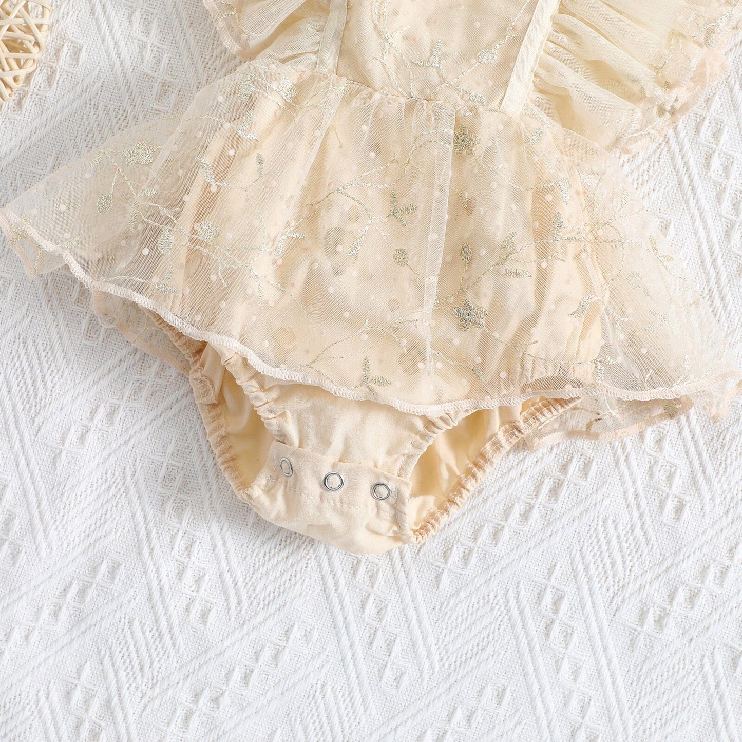 Body Infantil Femenino Vintage Beige