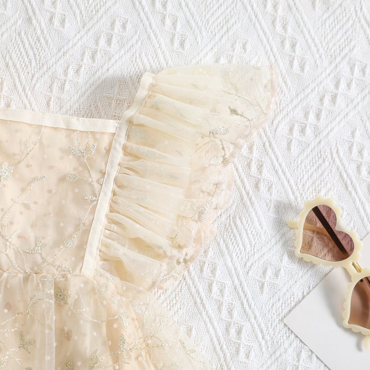 Body Infantil Femenino Vintage Beige