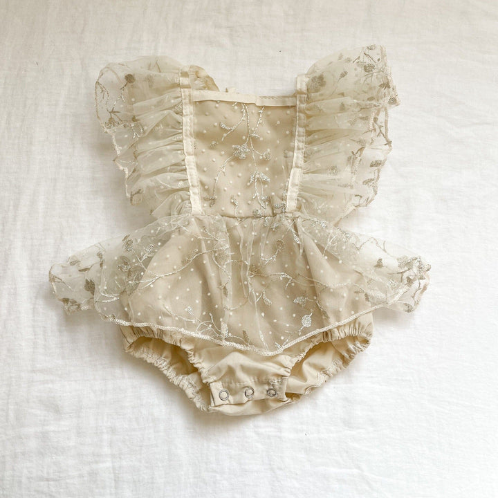 Body Infantil Femenino Vintage Beige