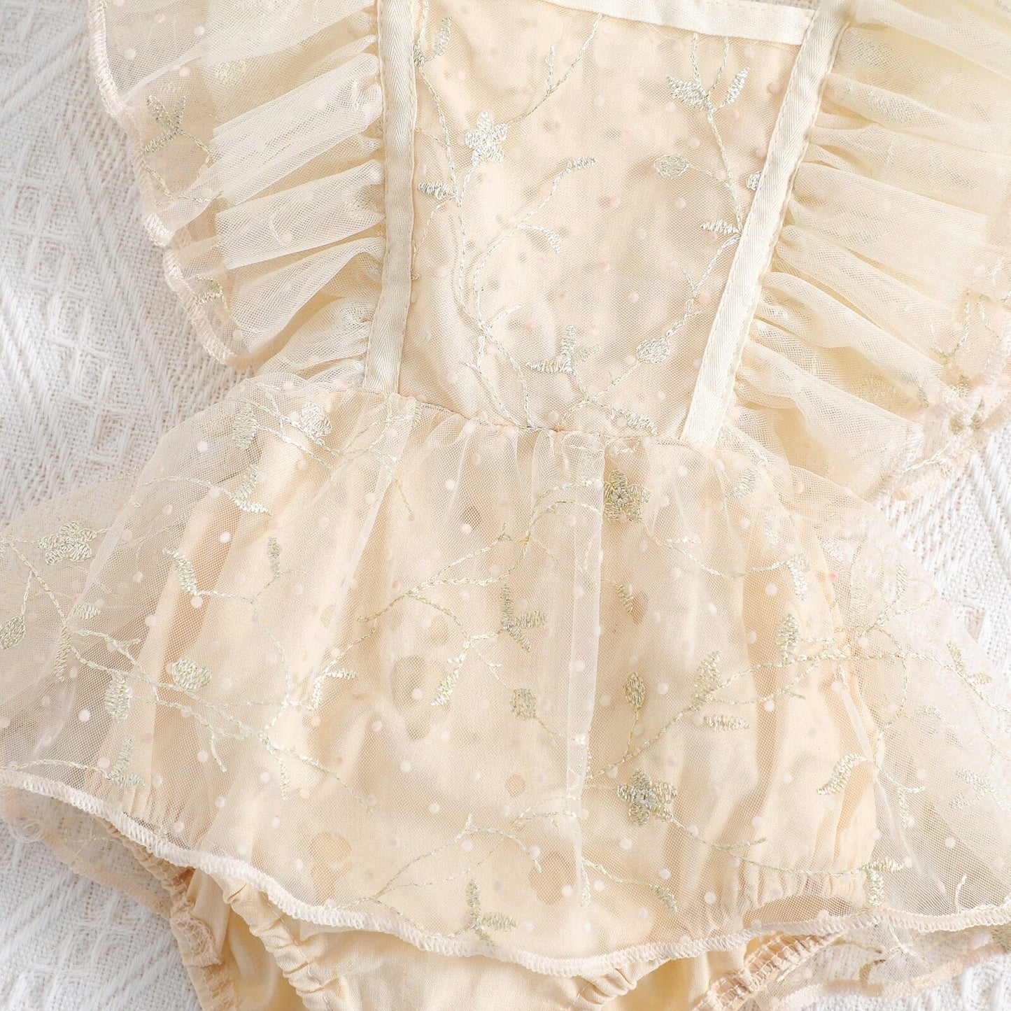 Body Infantil Femenino Vintage Beige