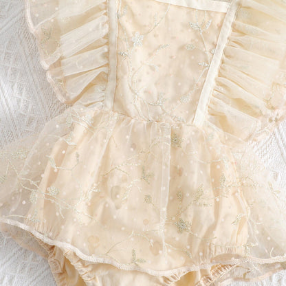 Body Infantil Femenino Vintage Beige