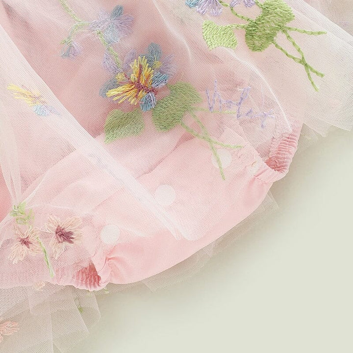 Body Infantil Femenino Bordado y Tul