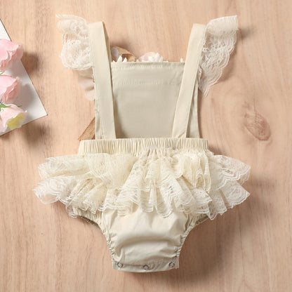 Body Infantil Femenino de Encaje