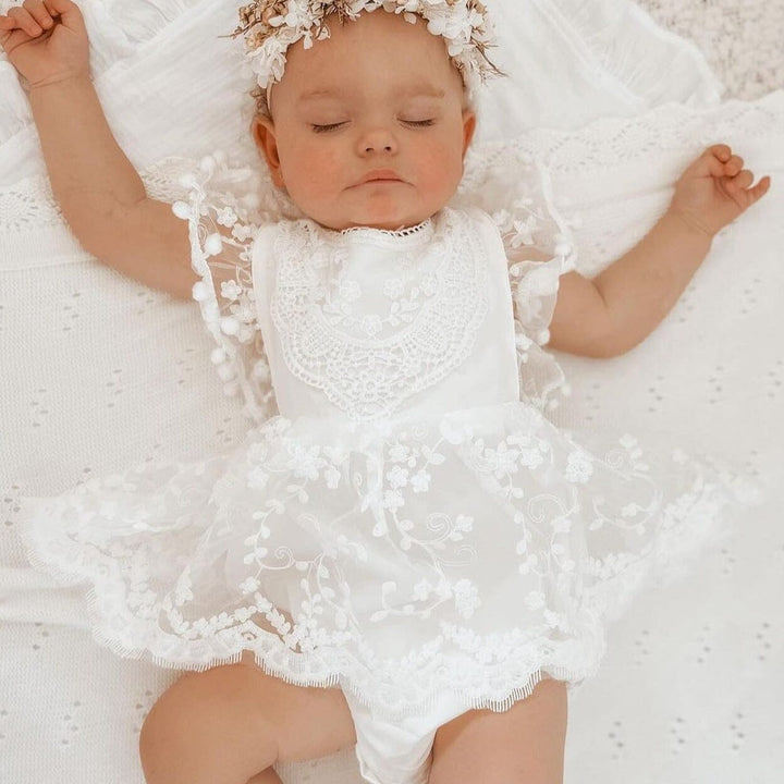 Body Infantil Encaje y Lunares