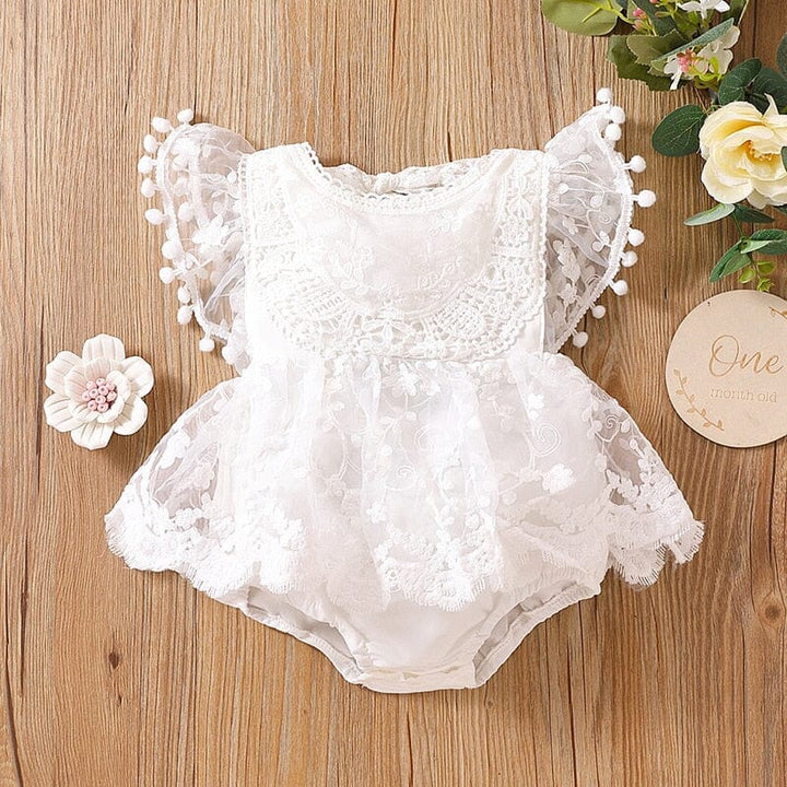 Body Infantil Encaje y Lunares