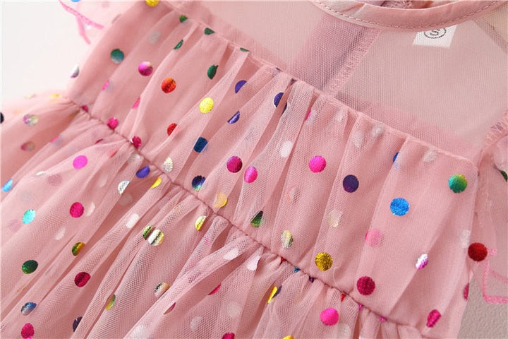 Vestido Infantil Lunares de Colores