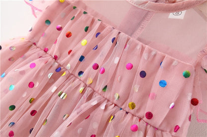 Vestido Infantil Lunares de Colores