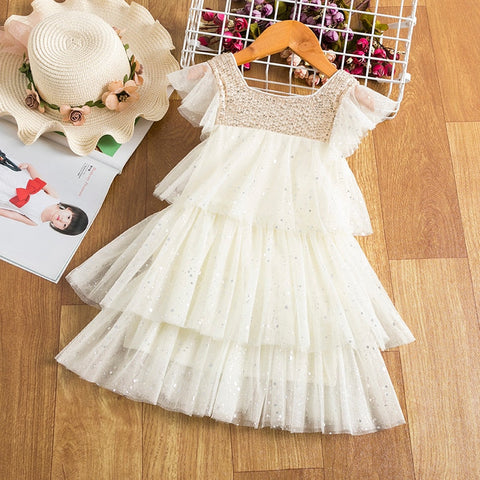 Vestido Fiesta Infantil Volantes