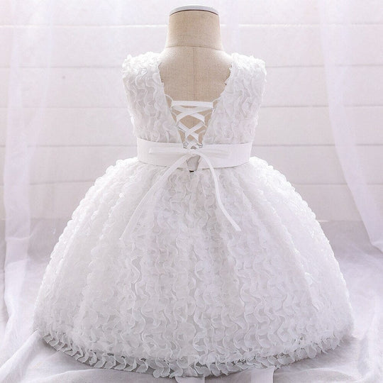 Detalles de Vestido de Fiesta Infantil y Lazo