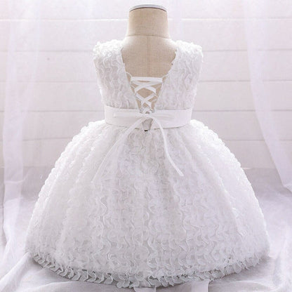 Detalles de Vestido de Fiesta Infantil y Lazo
